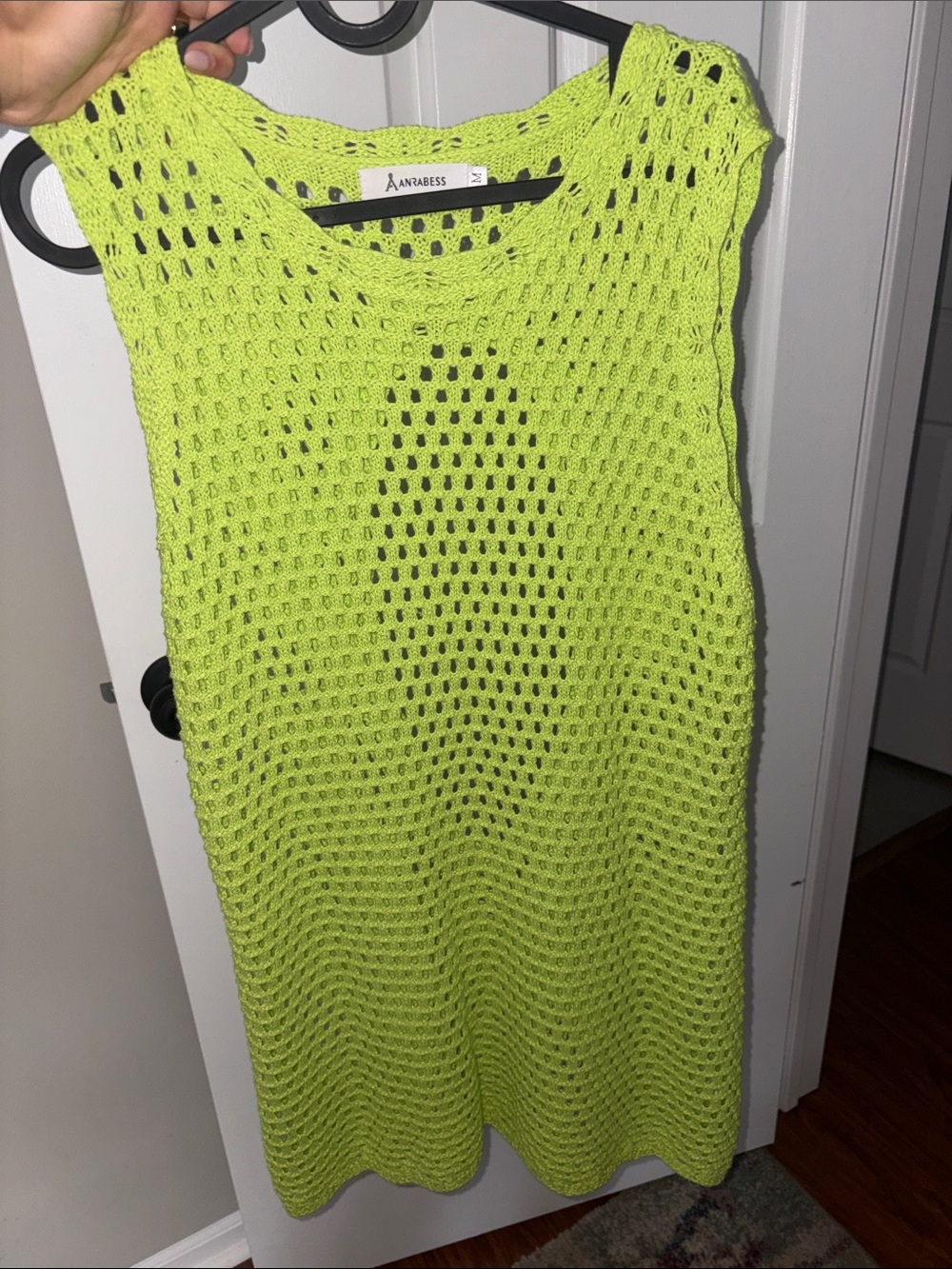 Anrabess women’s swimsuit cover up Neon Lime dress